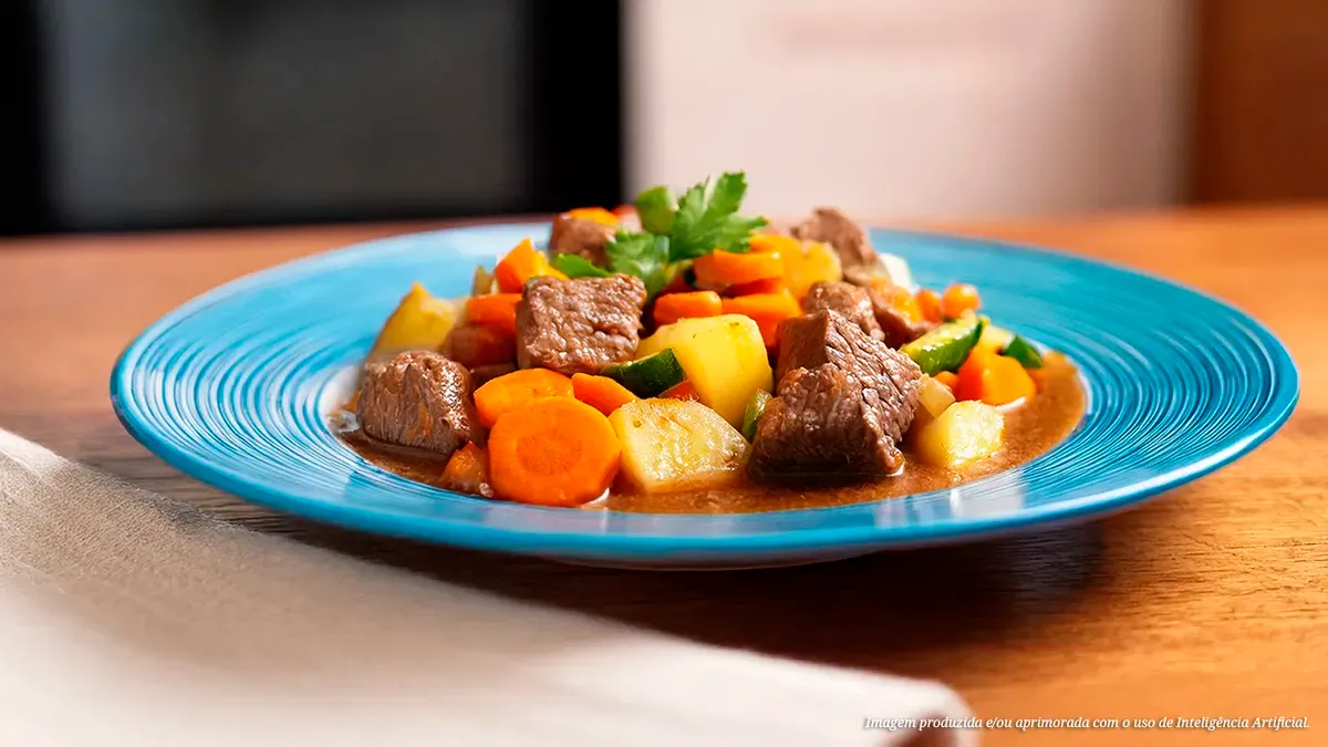 Ensopado de alcatra com maminha e legumes