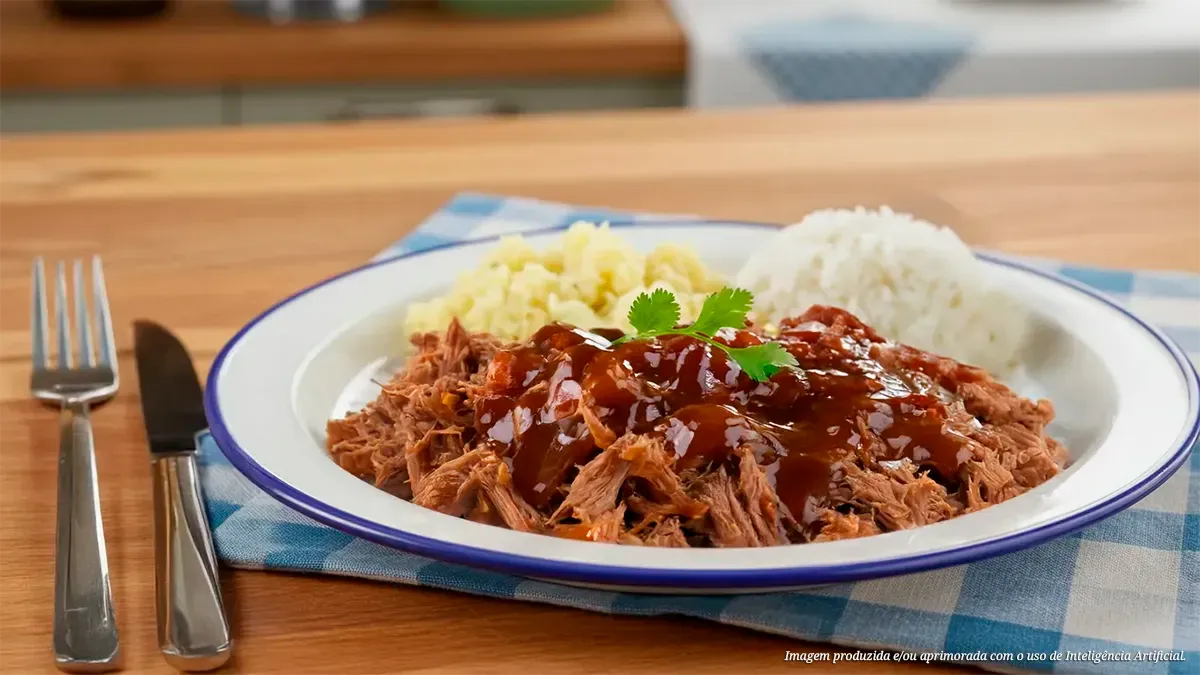 Coxão mole ao molho barbecue caseiro