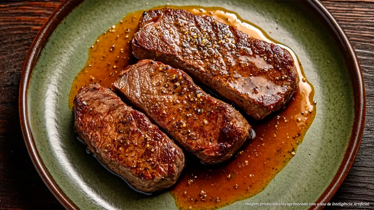Bife bovino de churrasco alemão (rindersteak)