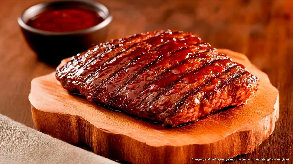 Capa de filé ao molho barbecue