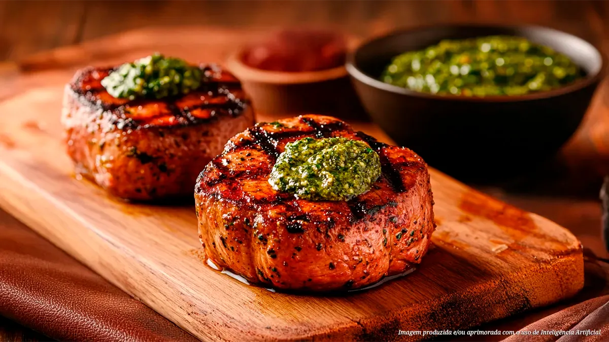 Filé mignon com pesto