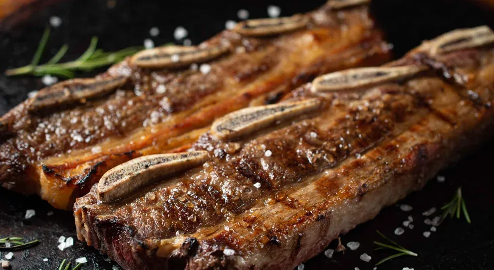 Churrasco de Costela em Tiras no Espeto