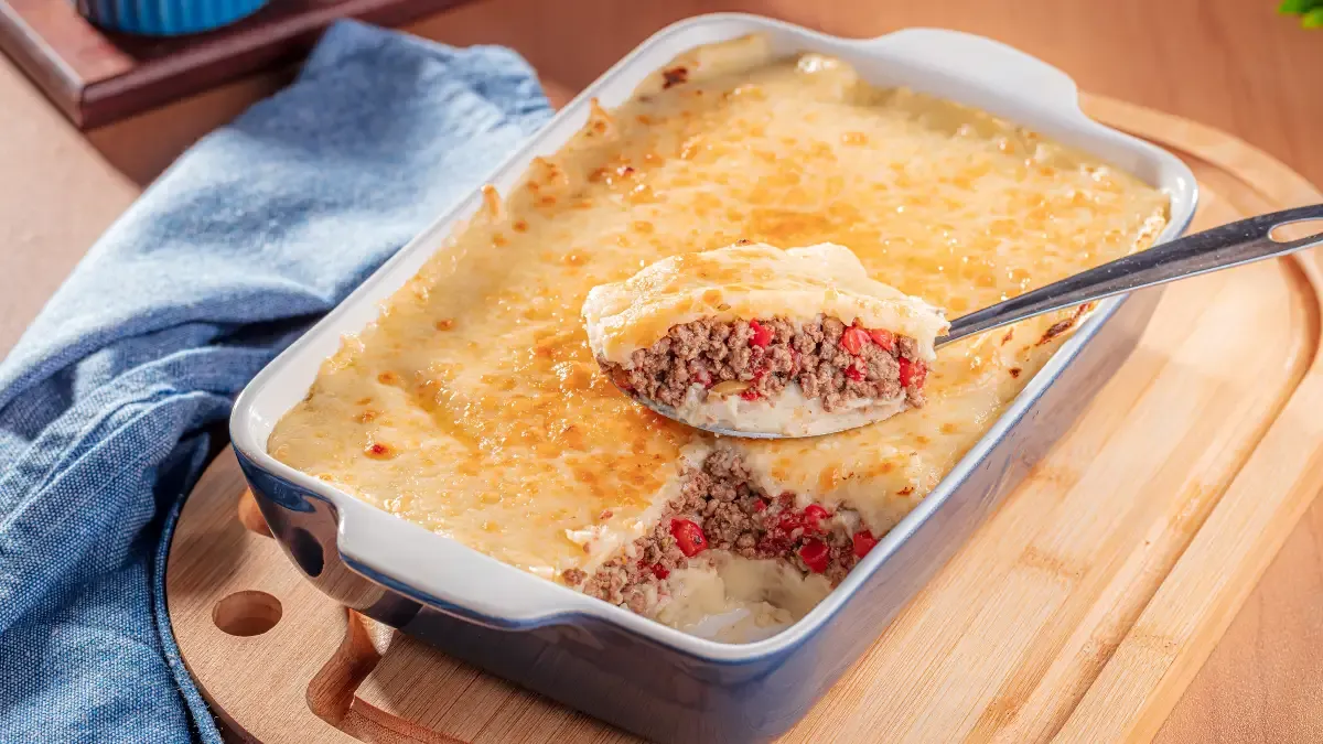 Bolo de Batata com Carne Moída