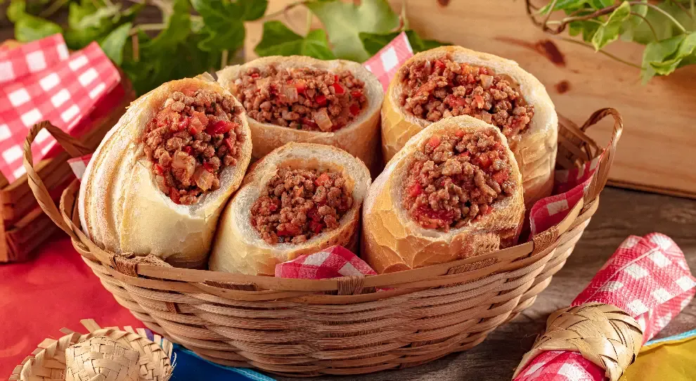 Buraco quente de carne moída