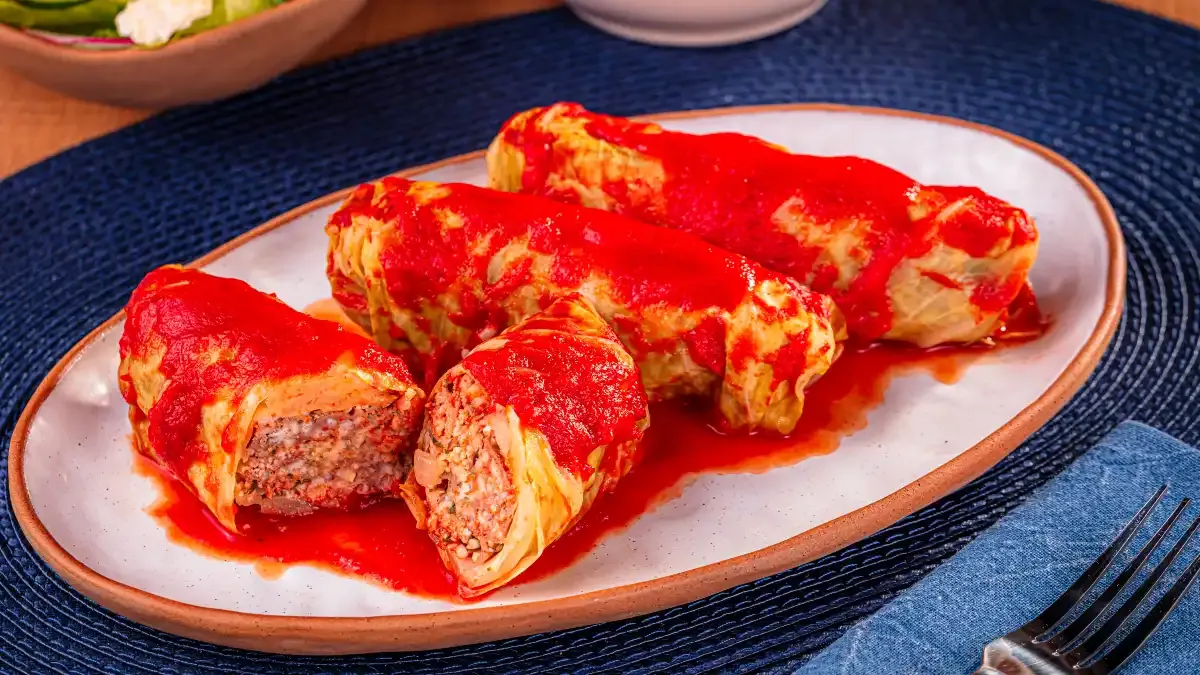 Charutinho de Repolho de Carne Moída