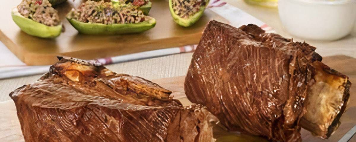 Costela Assada com Abobrinha Recheada
