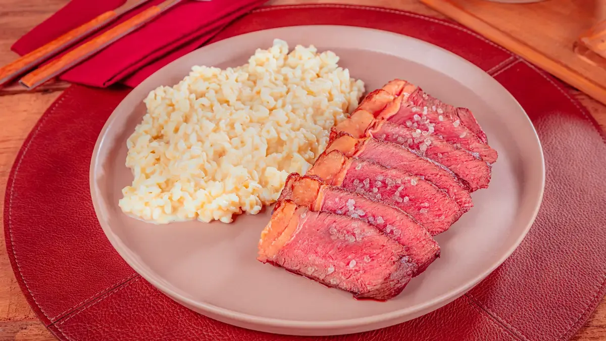 Picanha com Arroz à Piamontese
