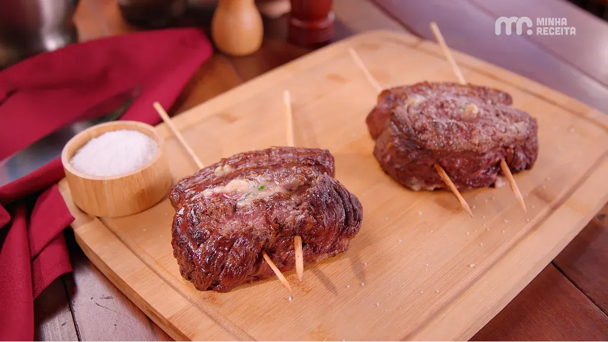 Pirulito de Fraldinha com Pasta de Gorgonzola