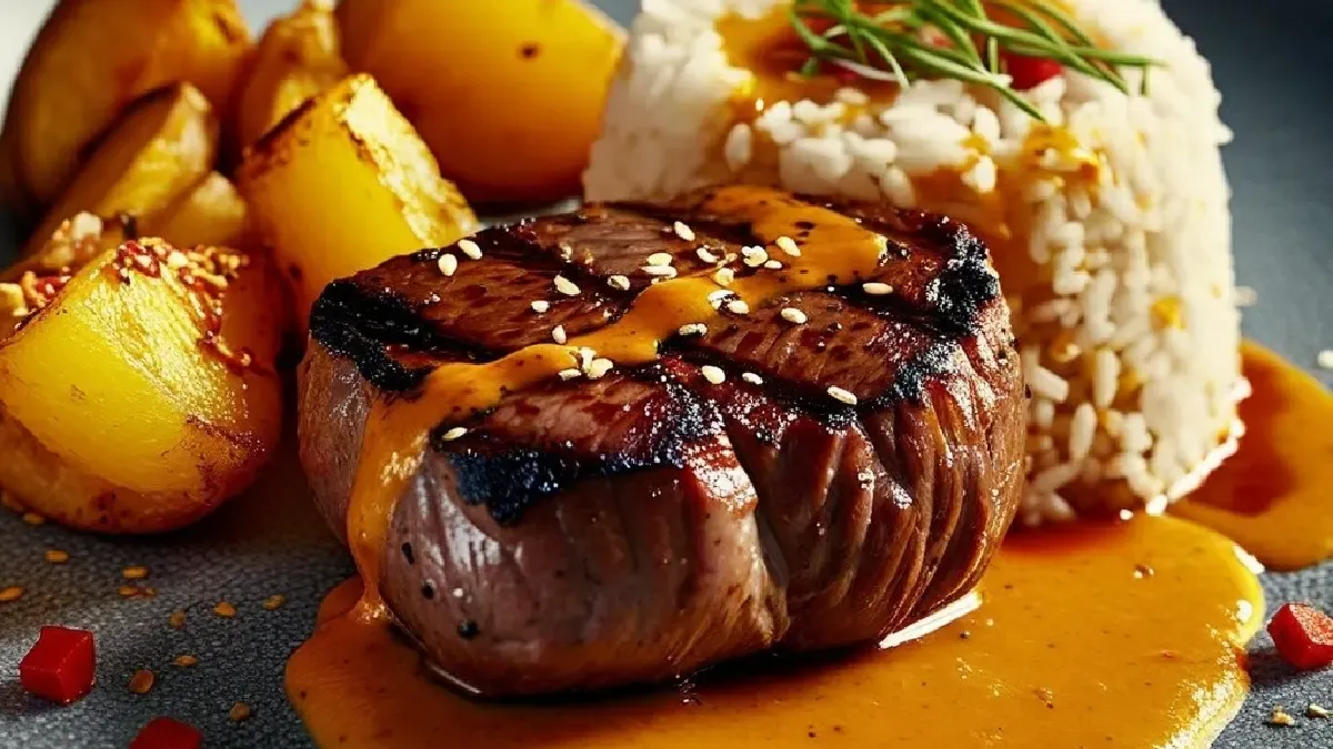 Steak virgínia com mostarda